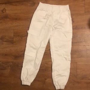 White cargo pants